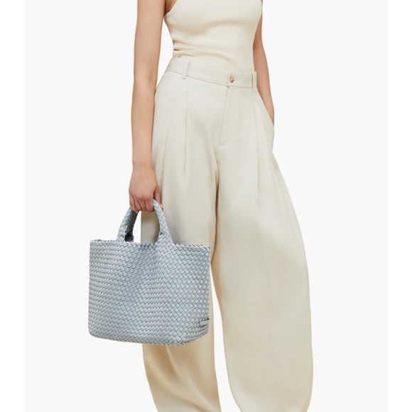 Naghedi Light Blue Woven Tote Bag - Picture 2 of 16